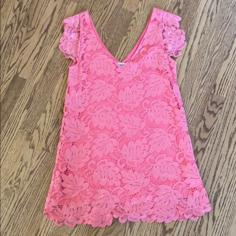 BB Dakota pink smock dress